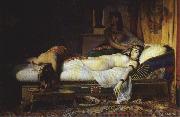 Jean - Andre Rixens Death of Cleopatra France oil painting artist
